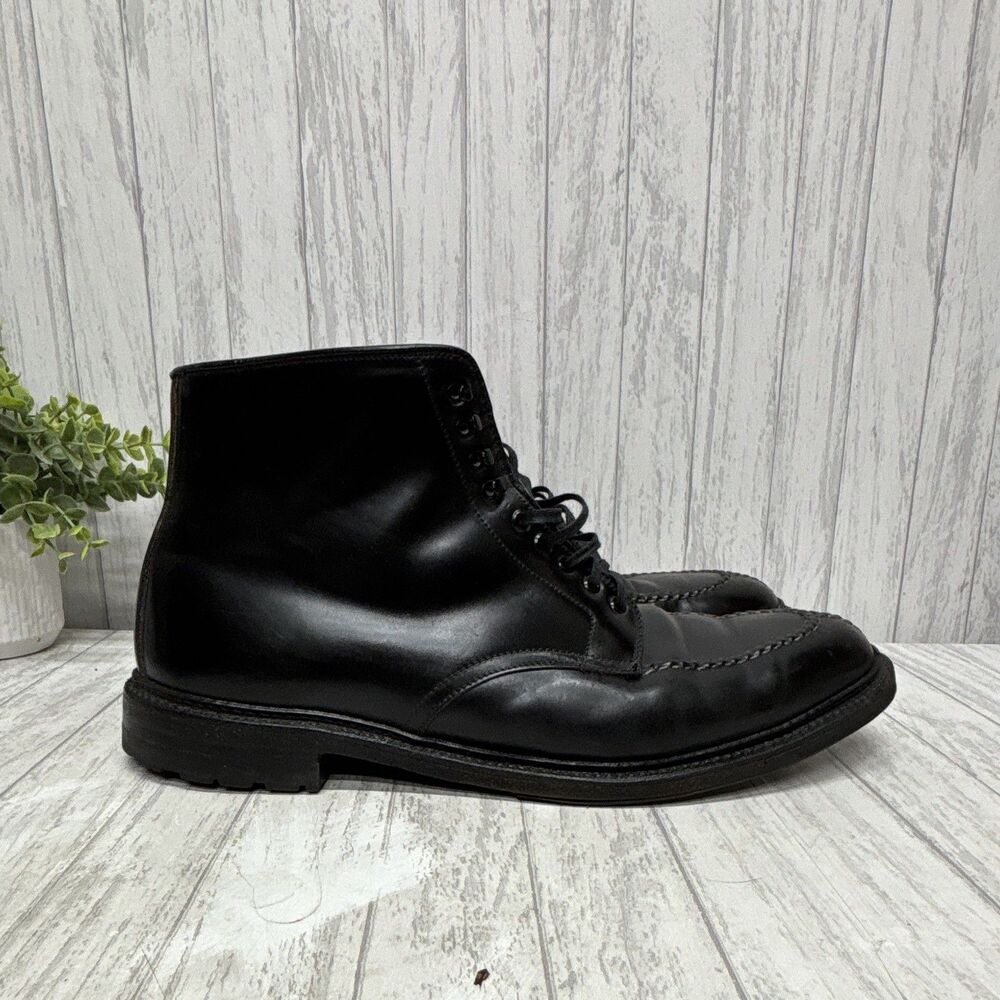 Alden Tanker Men’s Black Leather Lace-Up Ankle Work Boots 12.5 B/D